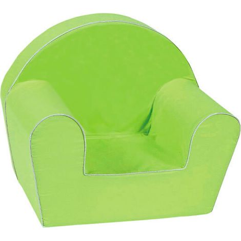 Poltroncina per Bambini 42x31x50 cm in Tessuto Cotone Verde (1/2)