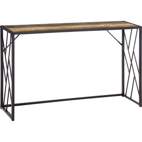 Consolle Fissa 120x35x75 cm in Metallo e Legno Marrone (1/5)
