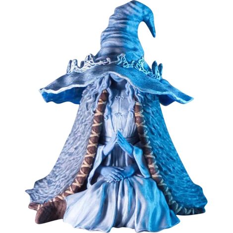 Figurine de sorcière en résine, objet décoratif, design d'intérieur créatif sur le thème de la glace et de la neige, convient au salon et à la chambre, bleu. (1/5)