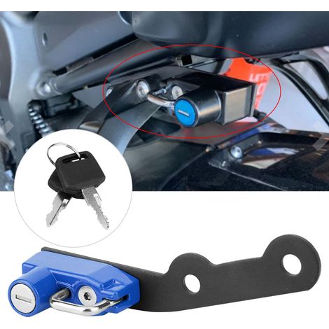Helmbefestigungshaken aus Aluminiumlegierung zur Motorradnachrüstung, passend für Yamaha MT-09, FZ-09, FJ-09, XSR900, Blau (1/5)