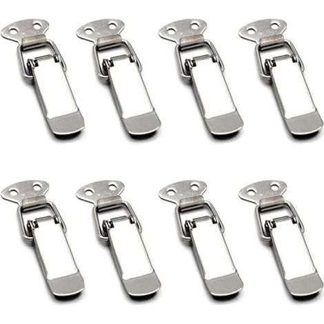 8 Pièces Fermeture a Levier Fermeture à Ressort Loquet Bascule Pour Coffre à Outils,Tiroir,Armoire et Coffre - 73mm (1/4)