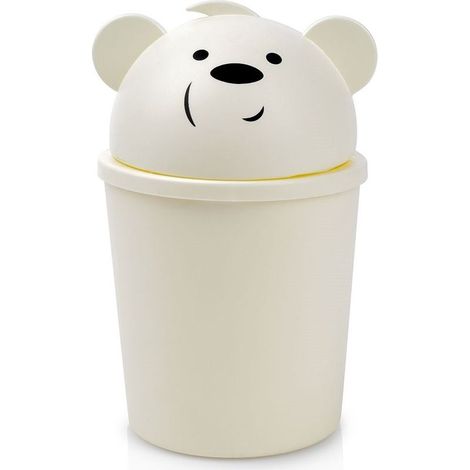 Poubelle en forme d'ours en peluche crème 1,5 l (1/5)