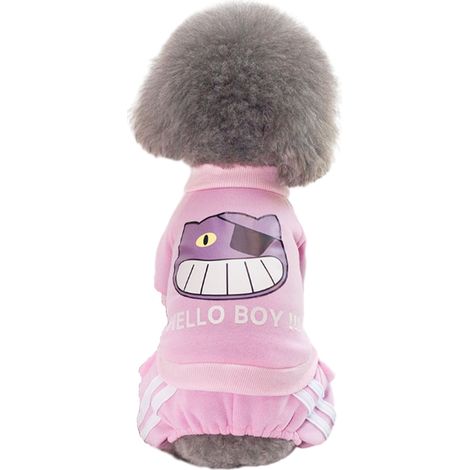 Ropa para perros: suéter, mono, sudadera, sudadera con capucha (rosa)...