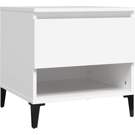 Maison Exclusive - Beistelltisch Weiß 50x46x50 cm Holzwerkstoff (1/5)