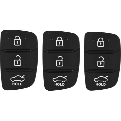 Lntyq stücke Auto Ersatz Gummi mit Tasten Auto Schlüssel 3 Taste Tastatur (1/4)