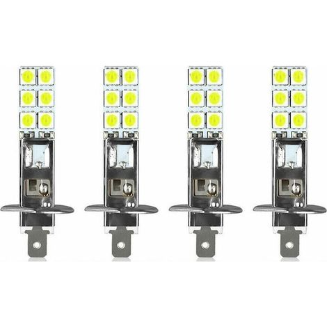 Set 4 becuri H1 LED 6000K, 12V-24V, 1800LM, aluminium, éclairage doux et agréable, économie d'énergie (1/5)