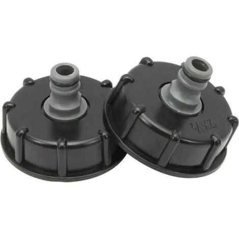 HOXILEELEOPièces S60x6 IBC Bouchon cuve 1000l de Réservoir Raccord, 1/2" Diamètre de Sorti Raccord Mamelon 60 mm (1/5)