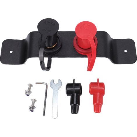 Bornes de Batterie à Distance 250A, Chargeur de Batterie Marin, Kit de Relocalisation de Bornes de Saut avec Support adapté pour Voiture UTV ATV (1/5)