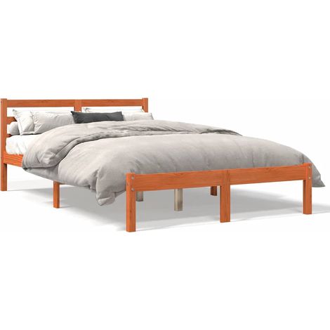 Maison Exclusive - Letto senza Materasso Marrone Cera 150x200 cm in Legno di Pino (1/5)