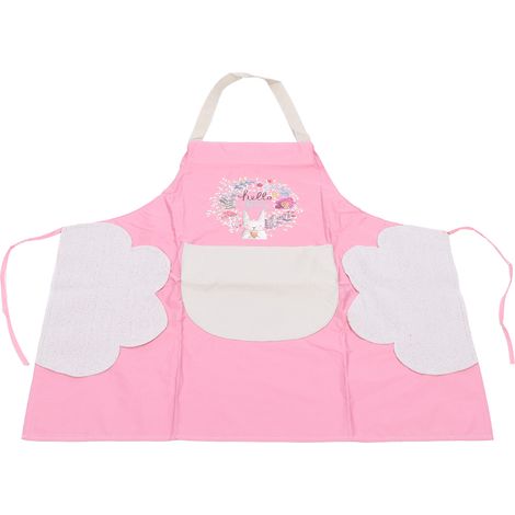 Tablier de cuisine rose imperméable à motif chiot, lavable en machine, idéal pour la cuisine, la pâtisserie et les loisirs créatifs, taille unique adulte (1/5)