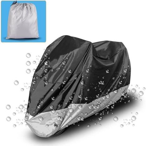 Housse de moto - Très grande - Imperméable - Protection solaire, imperméable et anti-poussière - Dimensions : 265 x 105 x 125 cm (1/4)