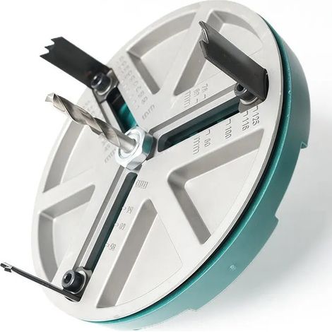 Scie cloche réglable 45-130 mm, pour bois, placo, aluminium et plastique (1/5)