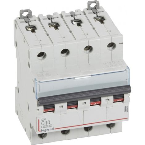 Interruptor magnetotérmico DX3 6/10kA-C 4P 10A