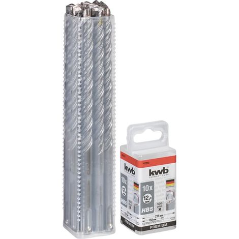 KWB HB5 SDS Plus Hammerbohrer, 215/150 mm, Ø 12 mm, 10 Stück
