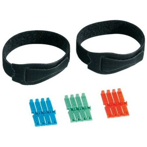 Kit repérage clips couleurs et serre-câbles pour cordons de brassage HAGER TN902 (1/2)