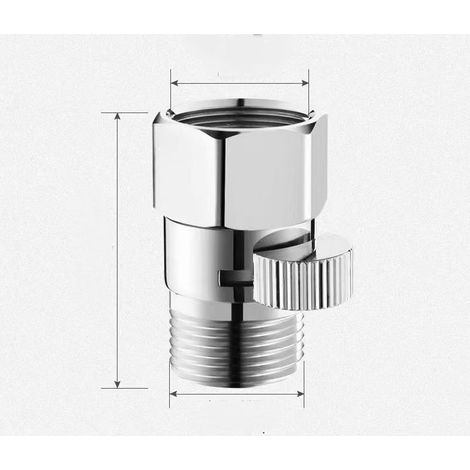Interrupteur de douche, adaptateur de flexible de pommeau de douche, inverseur de robinet, vanne d'arrêt à compression 1/2. (1/5)