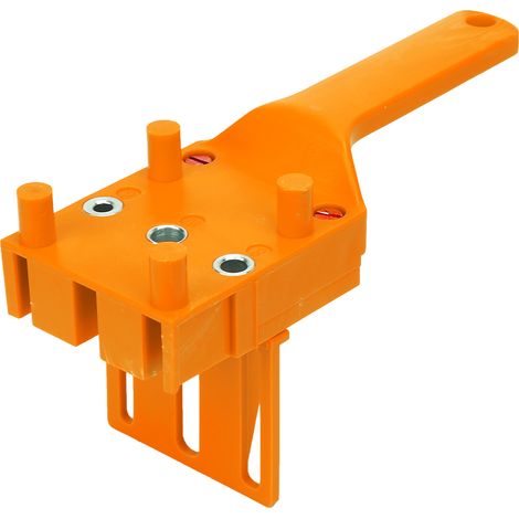 Handlicher Holzstanzer aus Kunststoff, Lochfinder für Holzbearbeitungsplatten, Lochfinder für Plattenverbindungen (orange) (1/5)