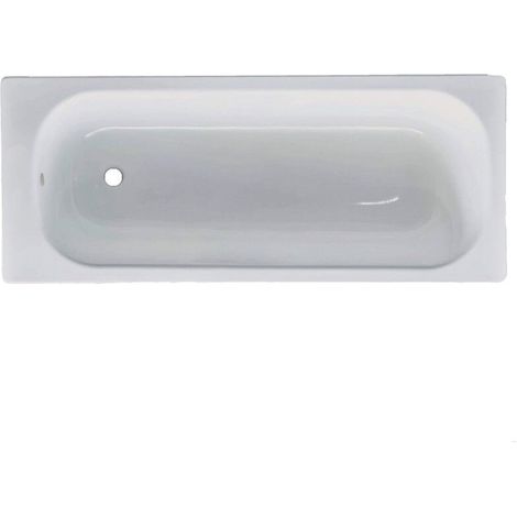 Modern Rectangular SE Bath 1700x700x360mm 2 Tap Holes - White