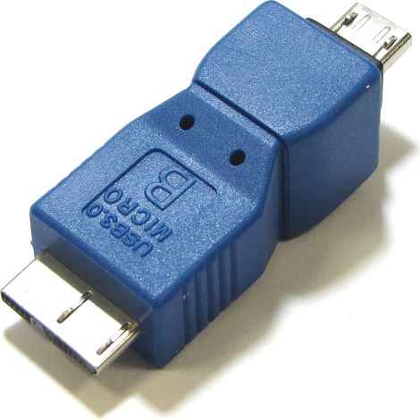 BeMatik - Adaptateur USB 3.0 vers USB 2.0 (Micro USB MicroUSB Un Mâle à Mâle B (1/2)