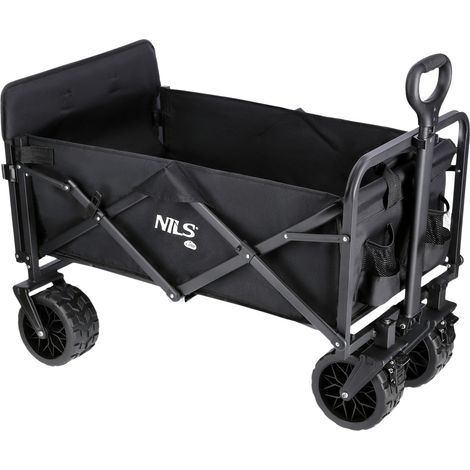 Faltbarer Bollerwagen, Schwarz, 160L Fassungsvermögen