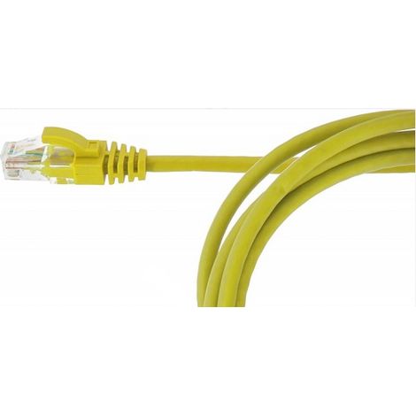 Câble de brassage RJ45/6/1,5 jaune 1,5 m