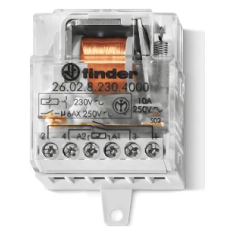 Relè ad impulsi incasso 10a finder 260282304000 comando separato