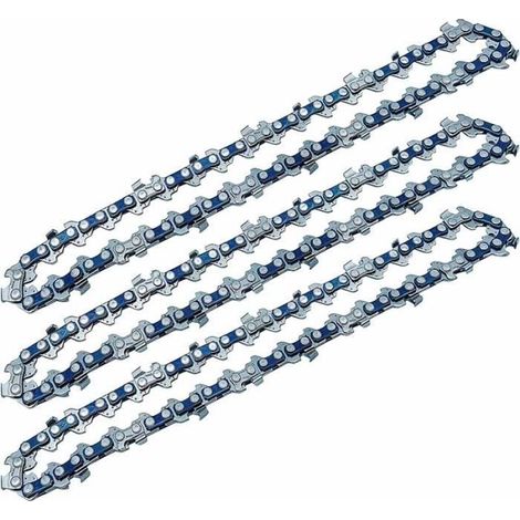 3 Pièces 6"Chaînes de Rechange pour Mini Tronçonneuse Électrique à Batterie Portable, 37 Maillons d'entraînement (1/4)