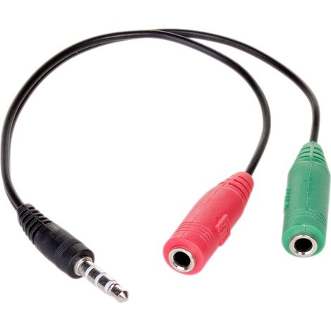 Akyga AK-AV-08  Audio Adapterkabel [1x Klinkenstecker 3.5 mm - 2x Klinkenbuchse 3.5 mm] 15 cm Schwar