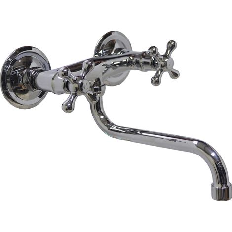 Unité d’évier modèle 404/C mitigeur pour lavabo, baignoire, fontaine de jardin en laiton chromé