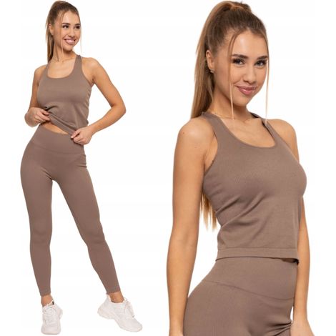Top deportivo de manga corta para mujer, cómodo para entrenar, Moraj Mocca, talla S/M (1/5)