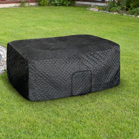 Housse de Protection pour Bain à Remous de Jardin, Couvercle Gonflable Rond pour Hiver, Imperméable, Anti-poussière, Accessoire de Piscine pour l'extérieur par Temps Froid et Soleil, 145x145x70cm (1/5)