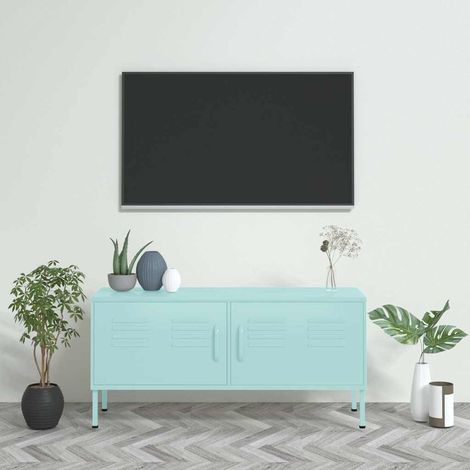 TV-Schrank Minzgrün 105x35x50 cm Stahl