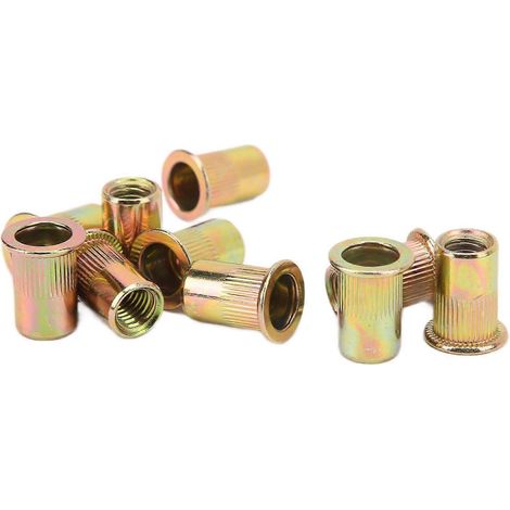 10 écrous à sertir, inserts d'écrous à sertir, zingués, M8x1,25x18 mm, pour composants automobiles (1/5)