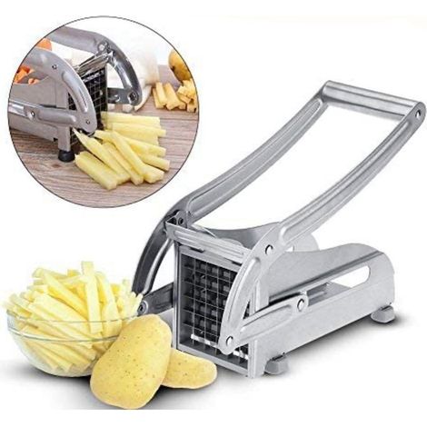 Professioneller Pommes-Frites-Schneider aus Edelstahl für Kartoffeln und Gemüse, für den privaten und gewerblichen Gebrauch (1/4)
