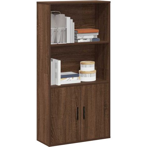 Bücherregal Braun Eichen-Optik 60x24x120 cm Holzwerkstoff