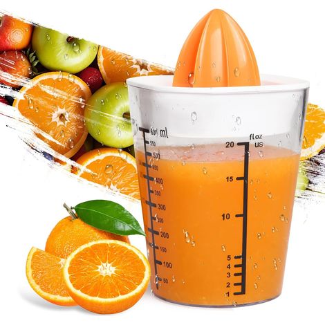 Exprimidor de cítricos manual - multiusos - exprimidor de cítricos con prensa para limón y lima y capacidad de 20 oz. (modelo blanco - modelo multiusos) (1/5)