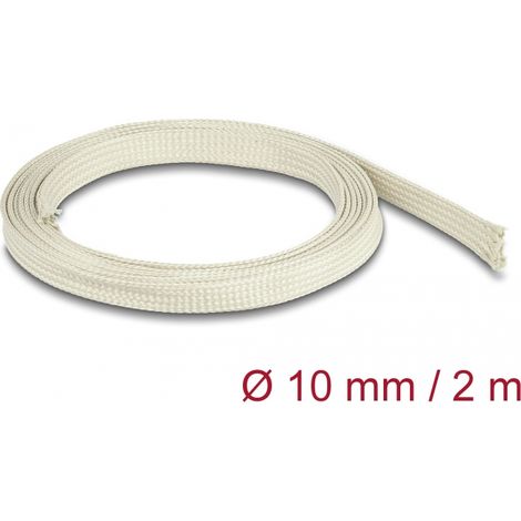 Delock Funda Trenzada de fibras nomex 2 m x 10 mm blanca