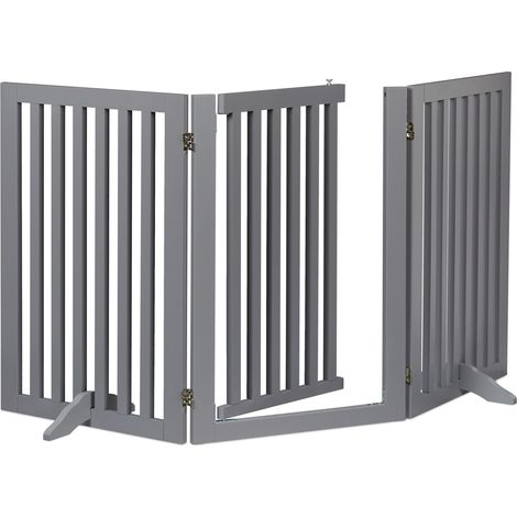 Cancello di sicurezza regolabile per animali domestici 70 x 60 cm facile da installare in metallo grigio 130011437