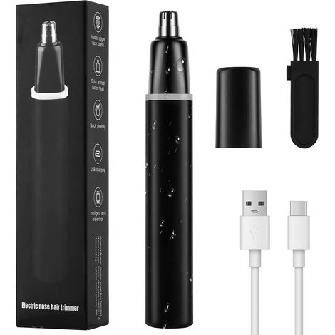 1 Tondeuse Nez Et Oreilles, Rechargeable USB, Lame Lavable, Étanche, Pour Hommes Et Femmes (1/5)