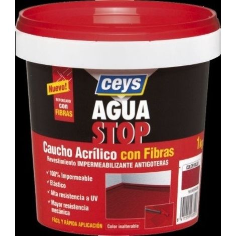 CEYS Aguastop Caucho Acrílico con Fibras 1 kg Terracota (1/3)