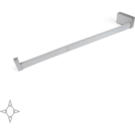 Emuca Barra para armario con luz LED Castor, batería extraible y sensor de movimiento, L558mm, Plástico y aluminio, Pintado moka (1/4)