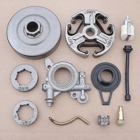 Kit d'outils pour tambour d'embrayage, engrenage à vis sans fin et pompe à huile 3/8" pour tronçonneuse Husqvarna 362, 365, 371, 372 XP, références : 503 93 24 71, 503 75 61 02, 503744401 (1/4)