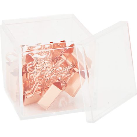 20 Stück Büroklammern, starke Klemmkraft, robustes Eisen, kleines Entenmotiv, vielseitig einsetzbar, kleine Binderclips, Roségold (1/5)