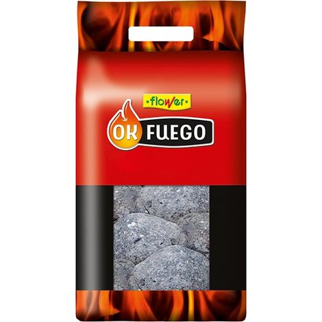 Carbón para barbacoas y planchas 4 Kg – Carbón vegetal de alta calidad – Ideal para asados y parrillas – Suministro duradero – Flower