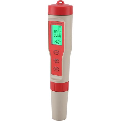 Mètre Numérique Portable 4-en-1 pour Eau : TDS, pH, CE et Température – Testeur de Qualité et Pureté
