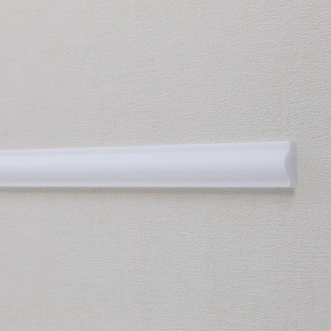 PROVISTON Zierleiste Polystyrol 11 x 22 x 2000 mm Weiß Wandleiste Wanddekoration (1/4)