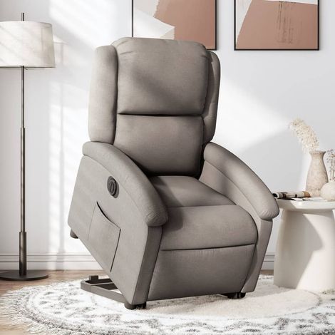 Fauteuil inclinable électrique-Chaise de relaxation-Fauteuil Relax taupe tissu 117945 (1/5)