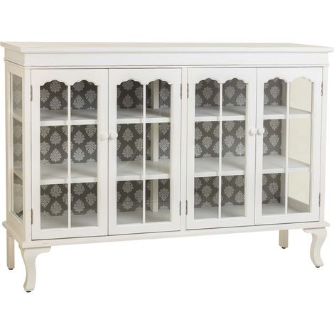 Aparador de madera blanco 142.5x40.5x101.5