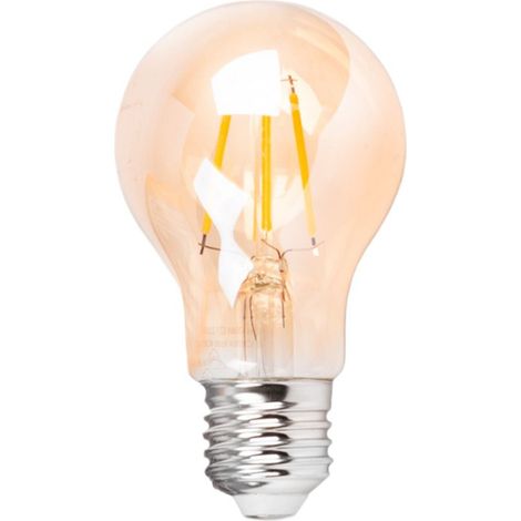 LED-Filament-Lampe Vintage Bernstein - dimmbar - E27 A60 - 4W