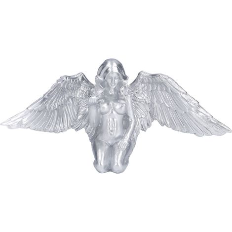 d aile d ange argentée sculpture en résine ornement de (1/3)